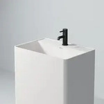 Steinberg Serie 445 Standwaschtisch aus Solid Surface - wei&szlig; matt