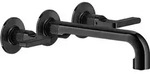 Gessi Inciso 2-Griff-Waschtisch-Wandarmatur 190-210mm - Metall schwarz