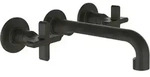 Gessi Inciso+ 2-Griff-Waschtisch-Wandarmatur 190-210mm - Bronze