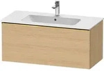 Duravit D-Neo Waschtischunterbau wandh&auml;ngend mit M&ouml;belgriff Gold poliert -...