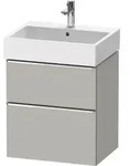 Duravit D-Neo Waschtischunterbau wandh&auml;ngend mit M&ouml;belgriff chrom - Betongrau...
