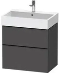 Duravit D-Neo Waschtischunterbau wandh&auml;ngend mit M&ouml;belgriff Diamantschwarz -