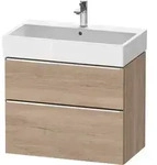 Duravit D-Neo Waschtischunterbau wandh&auml;ngend mit M&ouml;belgriff chrom - eiche