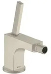 Axor Citterio Einhebel-Bidetmischer mit Zugstangen-Ablaufgarnitur - brushed nickel