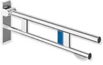 HEWI System 900 St&uuml;tzklappgriff Duo, Design B, mit Sp&uuml;lausl&ouml;sung, 850mm - chrom