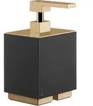 Gessi Rettangolo Stand-Seifenspender Beh&auml;lter schwarz - warm bronze PVD