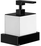 Gessi Rettangolo Wand-Seifenspender Beh&auml;lter wei&szlig; - Metall schwarz