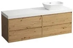 LAUFEN Lani Waschtischplatte mit Unterschrank 1570mm, mit Ausschnitt rechts -