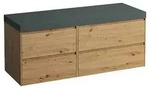 LAUFEN Lani Waschtischplatte mit Unterschrank 1370mm, ohne Ausschnitt - wildeiche
