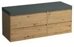 LAUFEN Lani Waschtischplatte mit Unterschrank 1370mm, ohne Ausschnitt - wildeiche