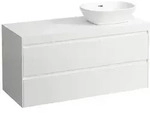 LAUFEN Lani Waschtischplatte mit Unterschrank 1185mm, mit Ausschnitt rechts - wei&szlig;