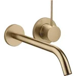Dornbracht Meta SLIM Waschtisch-Wand-Einhandbatterie Ausladung 250mm - dark brass