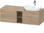 Duravit D-Neo Konsolenwaschtischunterbau mit M&ouml;belgriff Gold poliert - eiche