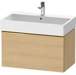 Duravit D-Neo Waschtischunterbau wandh&auml;ngend mit M&ouml;belgriff Gold poliert -...