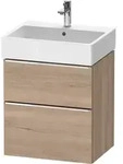 Duravit D-Neo Waschtischunterbau wandh&auml;ngend mit M&ouml;belgriff chrom - eiche