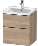 Duravit D-Neo Waschtischunterbau wandh&auml;ngend mit M&ouml;belgriff Edelstahl...