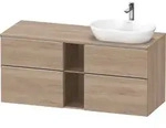 Duravit D-Neo Konsolenwaschtischunterbau mit M&ouml;belgriff Edelstahl geb&uuml;rstet -...