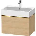 Duravit D-Neo Waschtischunterbau wandh&auml;ngend mit M&ouml;belgriff Gold poliert -...