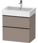 Duravit D-Neo Waschtischunterbau wandh&auml;ngend mit M&ouml;belgriff Diamantschwarz -...