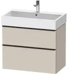 Duravit D-Neo Waschtischunterbau wandh&auml;ngend mit M&ouml;belgriff Diamantschwarz -...