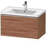 Duravit D-Neo Waschtischunterbau wandh&auml;ngend mit M&ouml;belgriff chrom - Nussbaum...