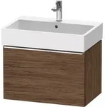 Duravit D-Neo Waschtischunterbau wandh&auml;ngend mit M&ouml;belgriff chrom - nussbaum...
