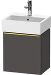 Duravit D-Neo Waschtischunterbau wandh&auml;ngend mit M&ouml;belgriff Gold poliert -...