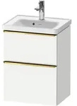 Duravit D-Neo Waschtischunterbau wandh&auml;ngend mit M&ouml;belgriff Gold poliert -...