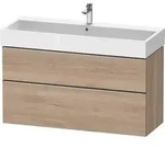 Duravit D-Neo Waschtischunterbau wandh&auml;ngend mit M&ouml;belgriff Edelstahl...