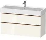 Duravit D-Neo Waschtischunterbau wandh&auml;ngend mit M&ouml;belgriff Bronze geb&uuml;rstet...