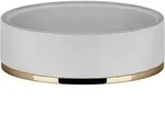Gessi Inciso Seifenablage Standmodell, Glas hell - warm bronze PVD