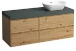 LAUFEN Lani Waschtischplatte mit Unterschrank 1370mm, mit Ausschnitt rechts -