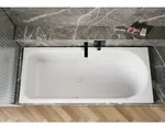 Bette Ocean Rechteck-Badewanne, Fu&szlig;ende rechts, &Uuml;berlauf hinten - Wei&szlig;