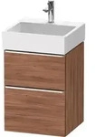 Duravit D-Neo Waschtischunterbau wandh&auml;ngend mit M&ouml;belgriff chrom - Nussbaum...