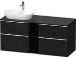 Duravit D-Neo Konsolenwaschtischunterbau mit M&ouml;belgriff chrom - Eiche schwarz