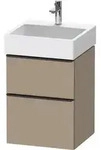 Duravit D-Neo Waschtischunterbau wandh&auml;ngend mit M&ouml;belgriff Diamantschwarz -...