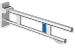 HEWI System 900 mobiler St&uuml;tzklappgriff Mono, Design A, 750mm, mit Sp&uuml;lausl&ouml;sung -