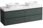 LAUFEN Lani Waschtischplatte mit Unterschrank 1570mm, mit Ausschnitt links und rechts