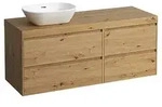 LAUFEN Lani Waschtischplatte mit Unterschrank 1370mm, mit Ausschnitt links -