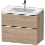 Duravit D-Neo Waschtischunterbau wandh&auml;ngend mit M&ouml;belgriff chrom - eiche