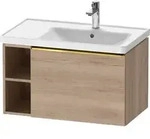Duravit D-Neo Waschtischunterbau wandh&auml;ngend mit M&ouml;belgriff Gold poliert -...