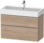 Duravit D-Neo Waschtischunterbau wandh&auml;ngend mit M&ouml;belgriff Edelstahl...