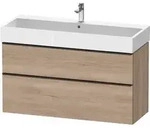 Duravit D-Neo Waschtischunterbau wandh&auml;ngend mit M&ouml;belgriff Diamantschwarz -...