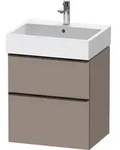 Duravit D-Neo Waschtischunterbau wandh&auml;ngend mit M&ouml;belgriff Diamantschwarz -...