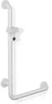 HEWI Serie 477/801 Winkelgriff mit Brausehalter 1250/600mm - tiefschwarz