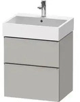 Duravit D-Neo Waschtischunterbau wandh&auml;ngend mit M&ouml;belgriff Edelstahl...