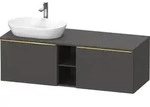 Duravit D-Neo Konsolenwaschtischunterbau mit M&ouml;belgriff Gold poliert - Graphit...