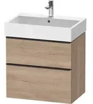 Duravit D-Neo Waschtischunterbau wandh&auml;ngend mit M&ouml;belgriff Diamantschwarz -...