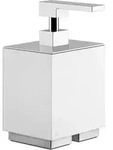 Gessi Rettangolo Stand-Seifenspender Beh&auml;lter wei&szlig; - chrom