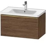 Duravit D-Neo Waschtischunterbau wandh&auml;ngend mit M&ouml;belgriff Gold poliert -...